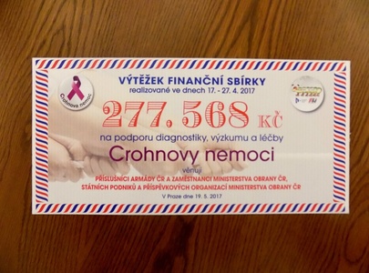 Sbírka Společně proti Crohnovi vynesla přes čtvrt milionu korun