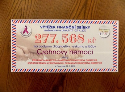 Sbírka Společně proti Crohnovi vynesla přes čtvrt milionu korun